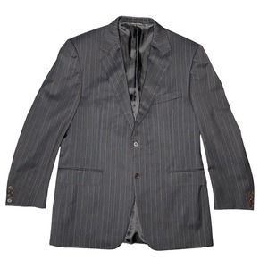 Canali Brown Striped Wool Blazer Sport Coat Mens Size EU 50 R / US 40R Jacket